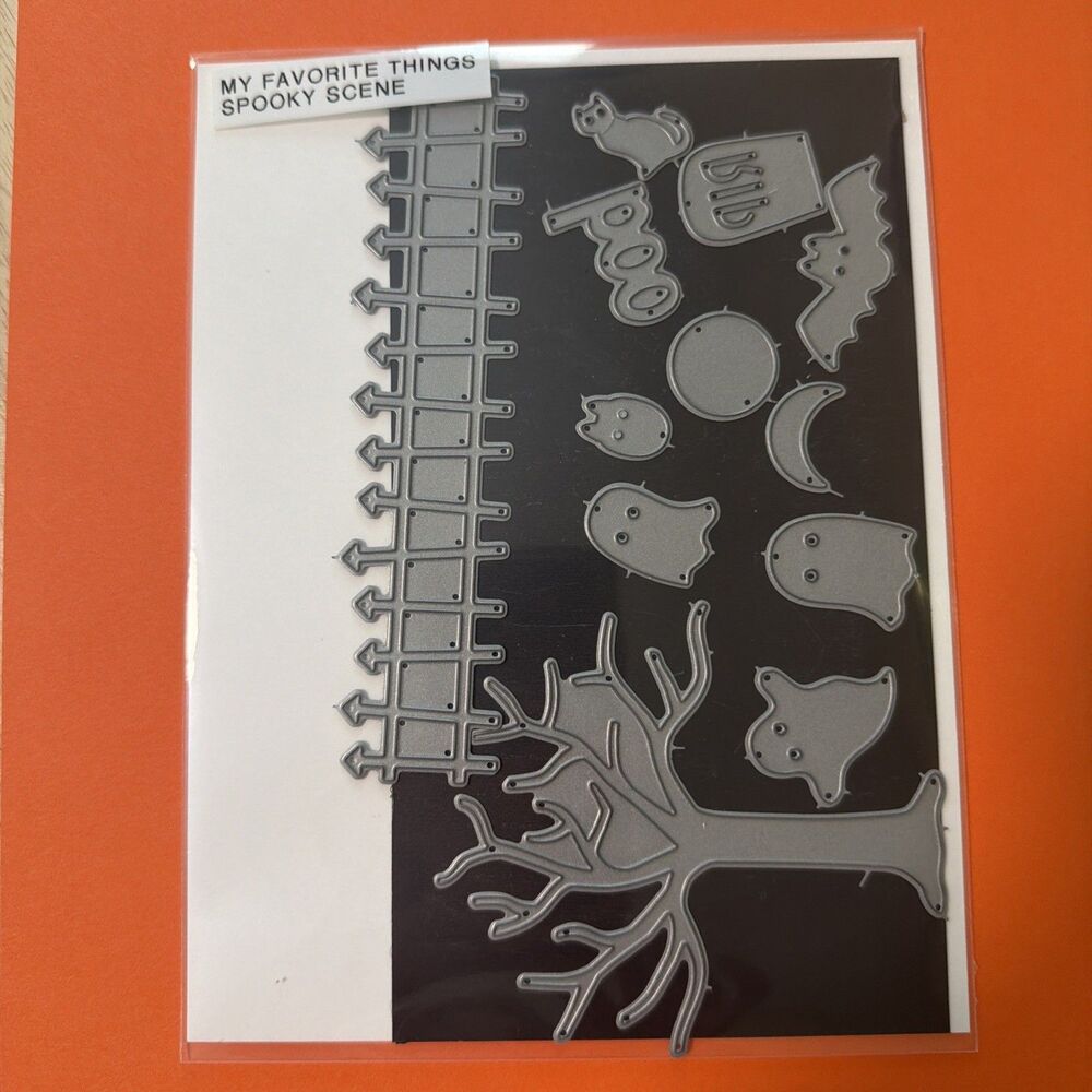 MY FAVORITE THINGS METAL CUTTING DIES  SPOOKY SCENE Halloween Rare hard 2 find
